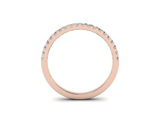 Semi-Set Diamond Eternity Ring in 18ct. Rose Gold: 1.7mm. wide with Round Shared Claw Set Diamonds - 3