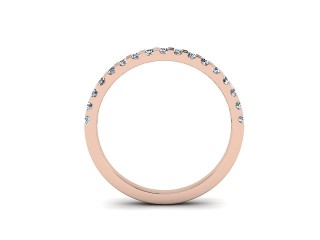 Semi-Set Diamond Eternity Ring in 18ct. Rose Gold: 1.9mm. wide with Round Shared Claw Set Diamonds - 3