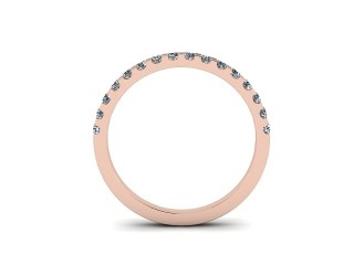 Semi-Set Diamond Eternity Ring in 18ct. Rose Gold: 1.9mm. wide with Round Shared Claw Set Diamonds - 3