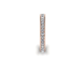 Full Diamond Eternity Ring in 18ct. Rose Gold: 2.9mm. wide with Round Channel-set Diamonds - 6