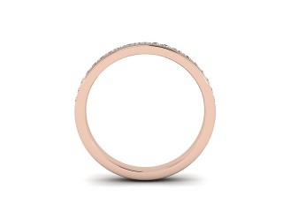 Half-Set Diamond Eternity Ring in 18ct. Rose Gold: 2.7mm. wide with Round Channel-set Diamonds