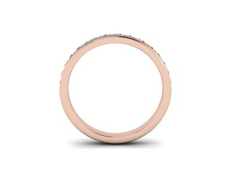 Half-Set Diamond Eternity Ring in 18ct. Rose Gold: 2.8mm. wide with Round Channel-set Diamonds