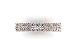 Full Diamond Eternity Ring in 18ct. Rose Gold: 3.6mm. wide with Round Shared Claw Set Diamonds - 9
