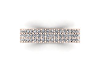Full Diamond Eternity Ring in 18ct. Rose Gold: 4.7mm. wide with Round Shared Claw Set Diamonds - 9