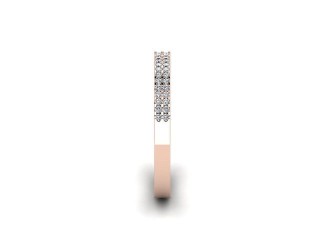 Semi-Set Diamond Eternity Ring in 18ct. Rose Gold: 2.2mm. wide with Round Shared Claw Set Diamonds - 6