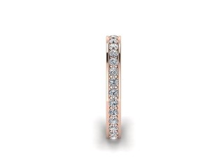Full Diamond Eternity Ring in 18ct. Rose Gold: 2.9mm. wide with Round Milgrain-set Diamonds - 6