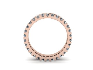 Full Diamond Eternity Ring in 18ct. Rose Gold: 4.5mm. wide with Round Shared Claw Set Diamonds - 3