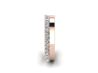Full Diamond Eternity Ring in 18ct. Rose Gold: 4.5mm. wide with Round Shared Claw Set Diamonds - 6