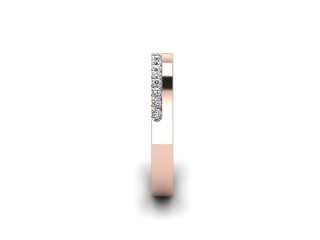 Half-Set Diamond Eternity Ring in 18ct. Rose Gold: 3.0mm. wide with Round Shared Claw Set Diamonds - 6