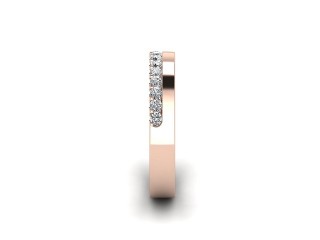 Semi-Set Diamond Eternity Ring in 18ct. Rose Gold: 3.5mm. wide with Round Shared Claw Set Diamonds - 6