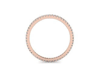 Full Diamond Eternity Ring in 18ct. Rose Gold: 1.3mm. wide with Round Shared Claw Set Diamonds - 3