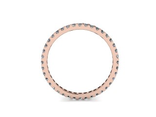Full Diamond Eternity Ring in 18ct. Rose Gold: 1.7mm. wide with Round Shared Claw Set Diamonds - 3