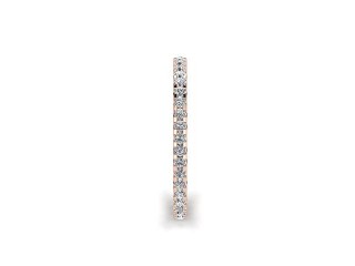 Full Diamond Eternity Ring in 18ct. Rose Gold: 1.7mm. wide with Round Shared Claw Set Diamonds - 6