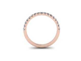 Semi-Set Diamond Eternity Ring 0.36cts. in 18ct. Rose Gold - 9