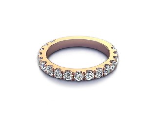 Semi-Set Diamond Eternity Ring 1.00cts. in 18ct. Rose Gold