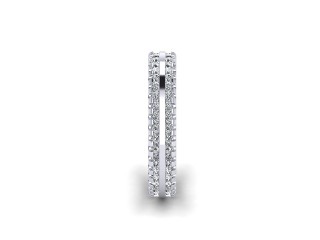 Full Diamond Eternity Ring in 18ct. White Gold: 3.8mm. wide with Round Shared Claw Set Diamonds - 6