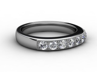 Semi-Set Diamond Eternity Ring 0.41cts. in 18ct. White Gold