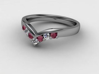 Ruby and Diamond 0.26cts. in 18ct. White Gold-88-05015-122