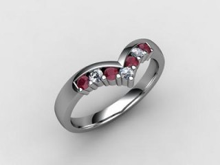 Ruby and Diamond 0.26cts. in 18ct. White Gold - 12