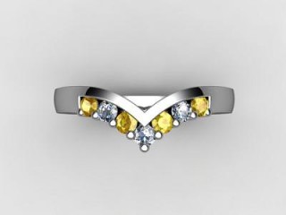 Yellow Sapphire and Diamond 0.26cts. in 18ct. White Gold - 9