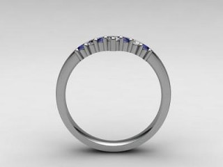 Blue Sapphire and Diamond 0.26cts. in 18ct. White Gold - 3