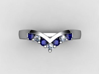 Blue Sapphire and Diamond 0.26cts. in 18ct. White Gold - 9