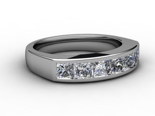 Semi-Set Diamond Eternity Ring 1.40cts. in 18ct. White Gold