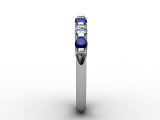 Blue Sapphire and Diamond 0.88cts. in 18ct. White Gold - 6