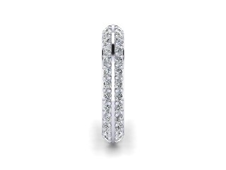 Full Diamond Eternity Ring in 18ct. White Gold: 4.0mm. wide with Round Milgrain-set Diamonds - 6