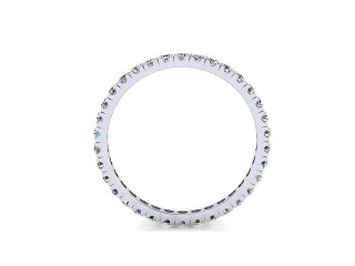 Full Diamond Eternity Ring in 18ct. White Gold: 1.9mm. wide with Round Split Claw Set Diamonds - 3