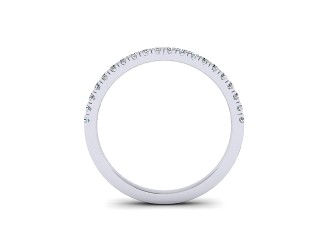 Semi-Set Diamond Eternity Ring in 18ct. White Gold: 1.7mm. wide with Round Split Claw Set Diamonds - 3