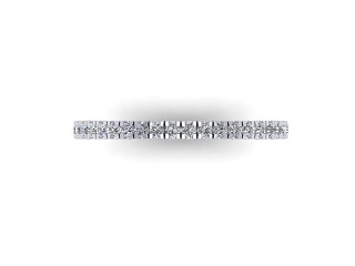 Semi-Set Diamond Eternity Ring in 18ct. White Gold: 1.7mm. wide with Round Split Claw Set Diamonds - 9