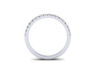 Semi-Set Diamond Eternity Ring in 18ct. White Gold: 1.9mm. wide with Round Split Claw Set Diamonds - 3