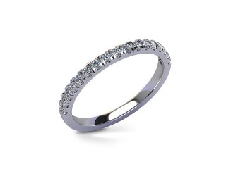 Semi-Set Diamond Eternity Ring in 18ct. White Gold: 1.9mm. wide with Round Split Claw Set Diamonds - 12