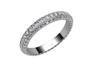 Full Diamond Eternity Ring 1.90cts. in 18ct. White Gold