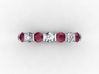Ruby and Diamond 0.76cts. in 18ct. White Gold - 9