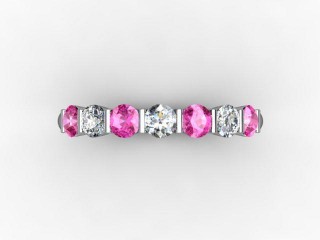 Pink Sapphire and Diamond 0.75cts. in 18ct. White Gold - 9