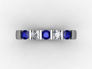 Blue Sapphire and Diamond 0.68cts. in 18ct. White Gold - 9
