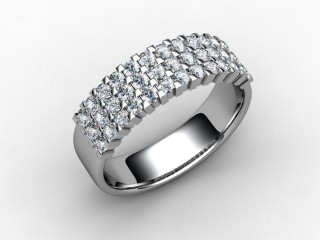 Semi-Set Diamond Eternity Ring 0.72cts. in 18ct. White Gold - 12