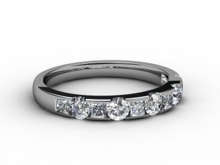 Semi-Set Diamond Eternity Ring 0.78cts. in 18ct. White Gold