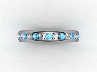 Blue Topaz and Diamond 0.86cts. in 18ct. White Gold - 9