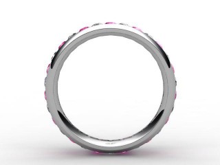 Pink Sapphire and Diamond 0.92cts. in 18ct. White Gold - 3