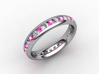 Pink Sapphire and Diamond 0.92cts. in 18ct. White Gold - 12