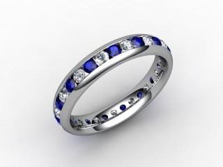 Blue Sapphire and Diamond 0.92cts. in 18ct. White Gold - 12