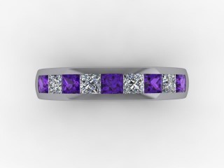 Amethyst and Diamond 1.12cts. in 18ct. White Gold - 9