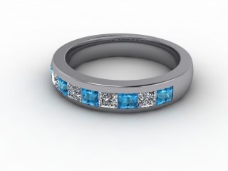 Blue Topaz and Diamond 1.30cts. in 18ct. White Gold - 12