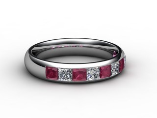 Ruby and Diamond 1.40cts. in 18ct. White Gold
