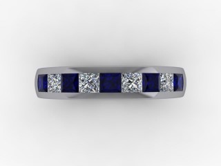 Blue Sapphire and Diamond 1.40cts. in 18ct. White Gold - 9