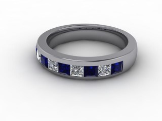Blue Sapphire and Diamond 1.40cts. in 18ct. White Gold - 12