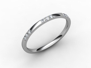Semi-Set Diamond Eternity Ring 0.18cts. in 18ct. White Gold - 12